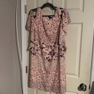 As U Wish Pink Floral Mini Dress